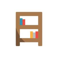 Minimalist bookshelf icon highlighting a clean and functional design vector