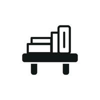 A polished and stylish representation of a bookshelf icon in a modern style vector