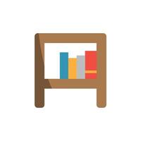 Bookshelf icon showcasing a fresh and innovative modern graphic approach vector