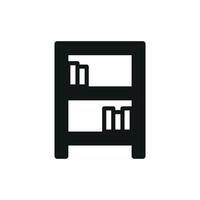 Bookshelf icon featuring a contemporary design with sleek and clean visuals vector