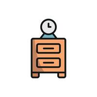 Bedside table icon crafted with a sleek and minimalist modern design concept vector