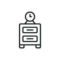 Minimalist bedside table icon highlighting a clean and functional design vector