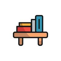 An elegant bookshelf icon designed with a focus on simplicity and style vector