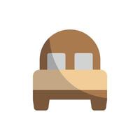 Minimalist bed icon highlighting a clean and functional design vector
