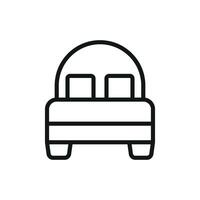 Simple and stylish bed icon showcasing a modern design approach vector