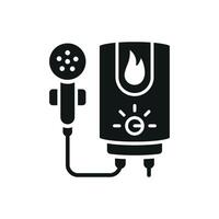 Simple and modern concept graphic shapes the water heater icon design vector