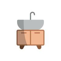 A bold yet refined design concept for a minimalist sink set icon vector