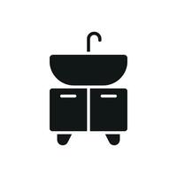 Sophisticated and elegant sink set icon created with a modern graphic aesthetic vector