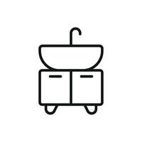 Sink set icon featuring a simple and modern concept with sleek lines vector