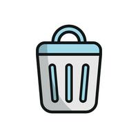 Simple and stylish trash bin icon showcasing a modern design approach vector