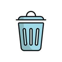 A streamlined and refined design for a contemporary trash bin icon concept vector