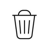 Sophisticated and elegant trash bin icon created with a modern graphic aesthetic vector