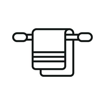A polished and stylish representation of a towel icon in a modern style vector