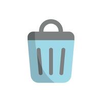 A fresh and clean graphic design for a contemporary trash bin icon vector