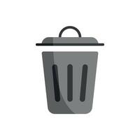 Simple and stylish trash bin icon showcasing a modern vector