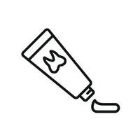 A polished and stylish representation of a toothpaste icon in a modern style vector