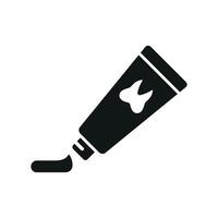 Toothpaste icon featuring a simple and modern concept with sleek lines vector