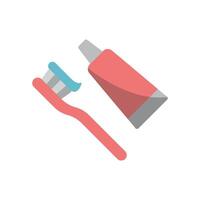 Sophisticated and elegant toothpaste and brush icon created with a modern graphic aesthetic vector