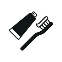 A bold yet refined design concept for a minimalist toothpaste and brush icon vector