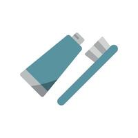 Toothpaste and brush icon featuring a simple and modern concept with sleek lines vector