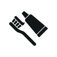 A fresh and clean graphic design for a contemporary toothpaste and brush icon vector