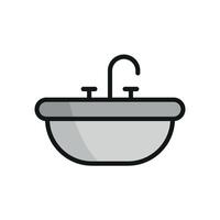 Sink icon design incorporates a sleek and modern concept graphic vector