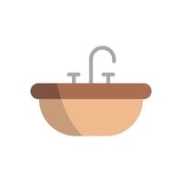 A simple yet modern concept graphic defines the sink icon design vector