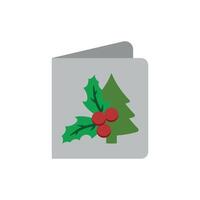 Christmas card icon design integrates a clean and modern graphic concept vector