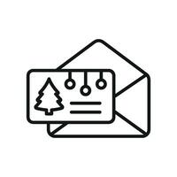 Christmas card icon design embraces modern minimalism while keeping the festive spirit vector