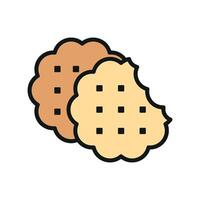 Simple and stylish biscuit food icon showcasing a modern design approach vector