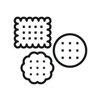 Minimalist biscuit food icon highlighting a clean and functional design vector