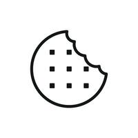 A polished and stylish representation of a biscuit food icon in a modern style vector
