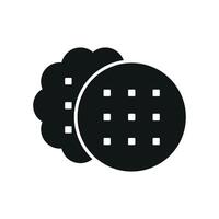 A sleek and functional biscuit food icon crafted with clean lines and style vector