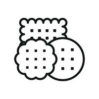 Simple and modern biscuit food icon emphasizing functionality and design harmony vector