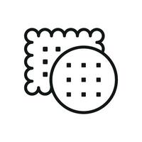Biscuit food icon showcasing practicality with a minimalist and modern approach vector