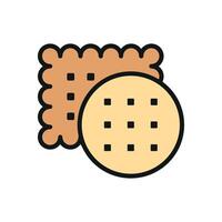 Biscuit food icon representing a balance of minimalism and visual appeal vector