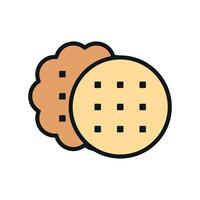 Biscuit food icon featuring a contemporary design with sleek and clean visuals vector