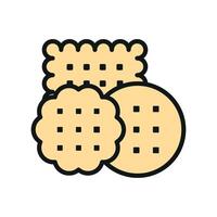 Stylish biscuit food icon with a simple design reflecting contemporary aesthetics vector