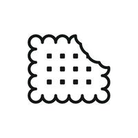 Contemporary biscuit food icon with a clean and refined modern look vector