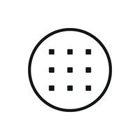 Simple yet bold biscuit food icon representing a modern graphic aesthetic vector