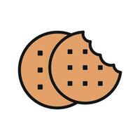 Biscuit food icon featuring a minimalist design that blends style and practicality vector