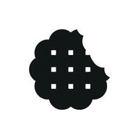 A crisp and minimalist graphic design for a modern biscuit food icon vector
