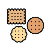 An innovative and modern biscuit food icon with a clean and minimal design vector
