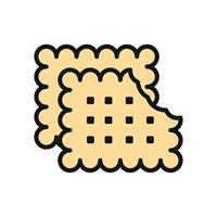 Biscuit food icon embodying modern design principles with clean and simple lines vector