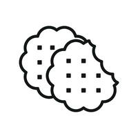 A sleek biscuit food icon crafted for modern aesthetics with minimalist appeal vector