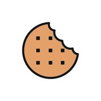 A visually balanced biscuit food icon created with a modern minimalist touch vector