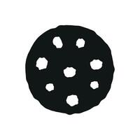 Sophisticated and elegant chocolate chip cookie icon created with a modern graphic aesthetic vector