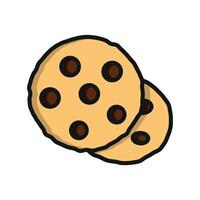 Chocolate chip cookie icon crafted with a sleek and minimalist modern design concept vector