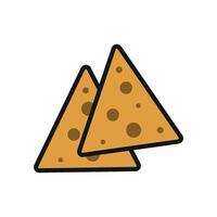 Corn chip food icon design features a simple and modern concept graphic vector
