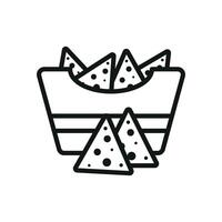 A modern and minimalist concept graphic defines the corn chip food icon design vector